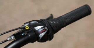 Shimano Revo twist shifter detail.